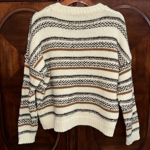 NWOT Elsamanda for Anthropologie Crewneck Dropped Sleeve Striped Sweater - Picture 9 of 12
